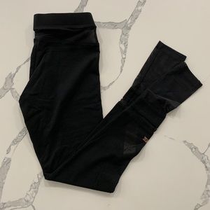 VS PINK Leggings with Mesh Detailing, XS, Black
